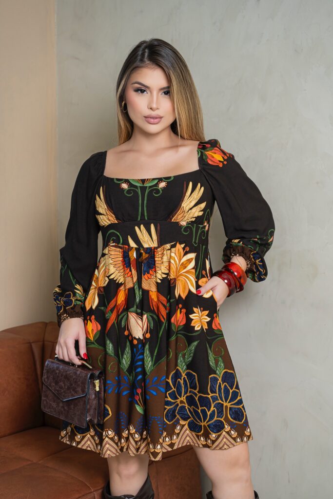 Vestido Bordado Noturno